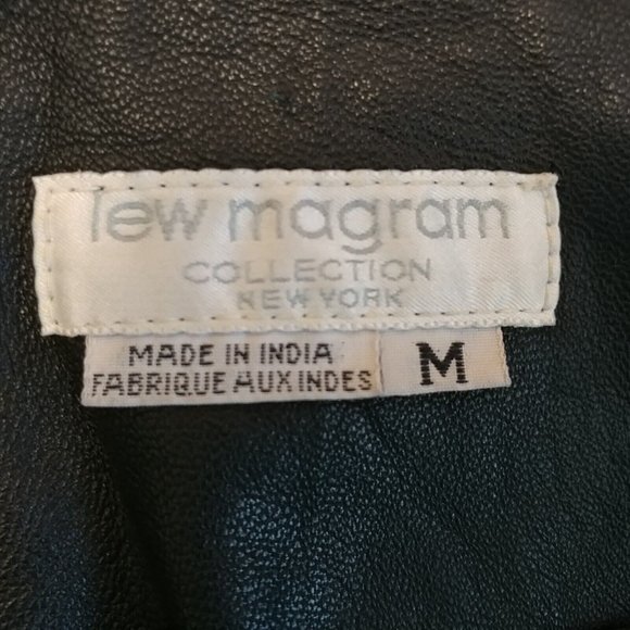 Women's Medium M lew magram COLLECTION NEW YORK Leather Vest 97655 Very Rare - Picture 3 of 8